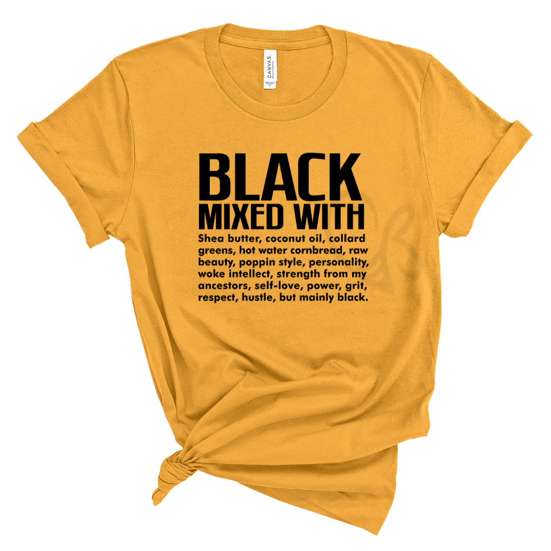Black Mixed With Statement T-shirt Clearance