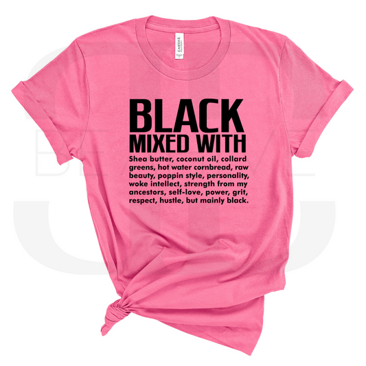 Black Mixed With Statement T-shirt